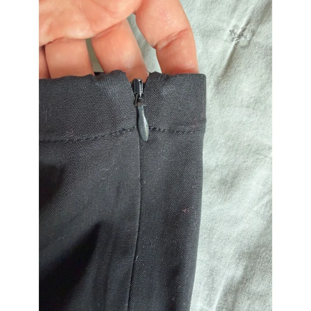 Eileen Fisher Black Stretch Side Zip Ankle Pants Organic Cotton 1X